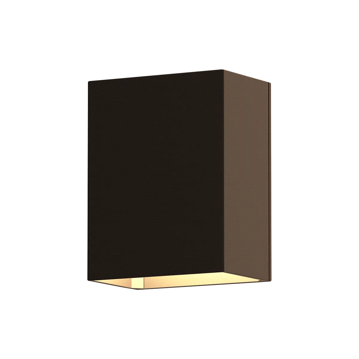 Box Wall Sconce - Textured Bronze - 4.5" H 3.5" W - Sonneman