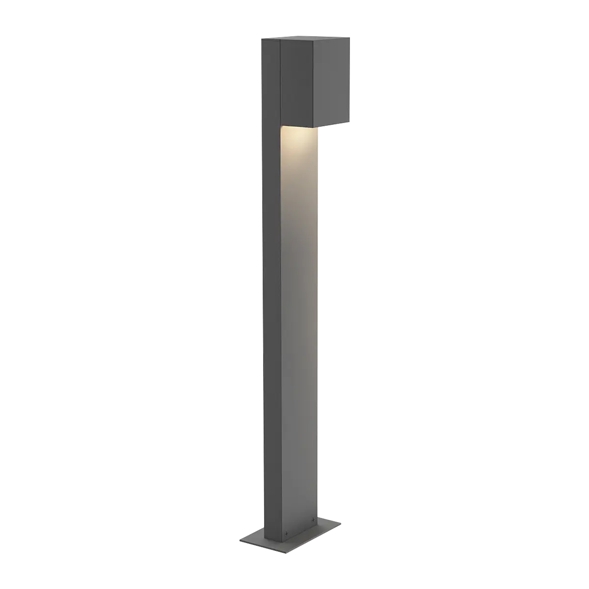 Box LED Luminaries - Bollard - Textured Gray - 28" H 3.5" W - Sonneman