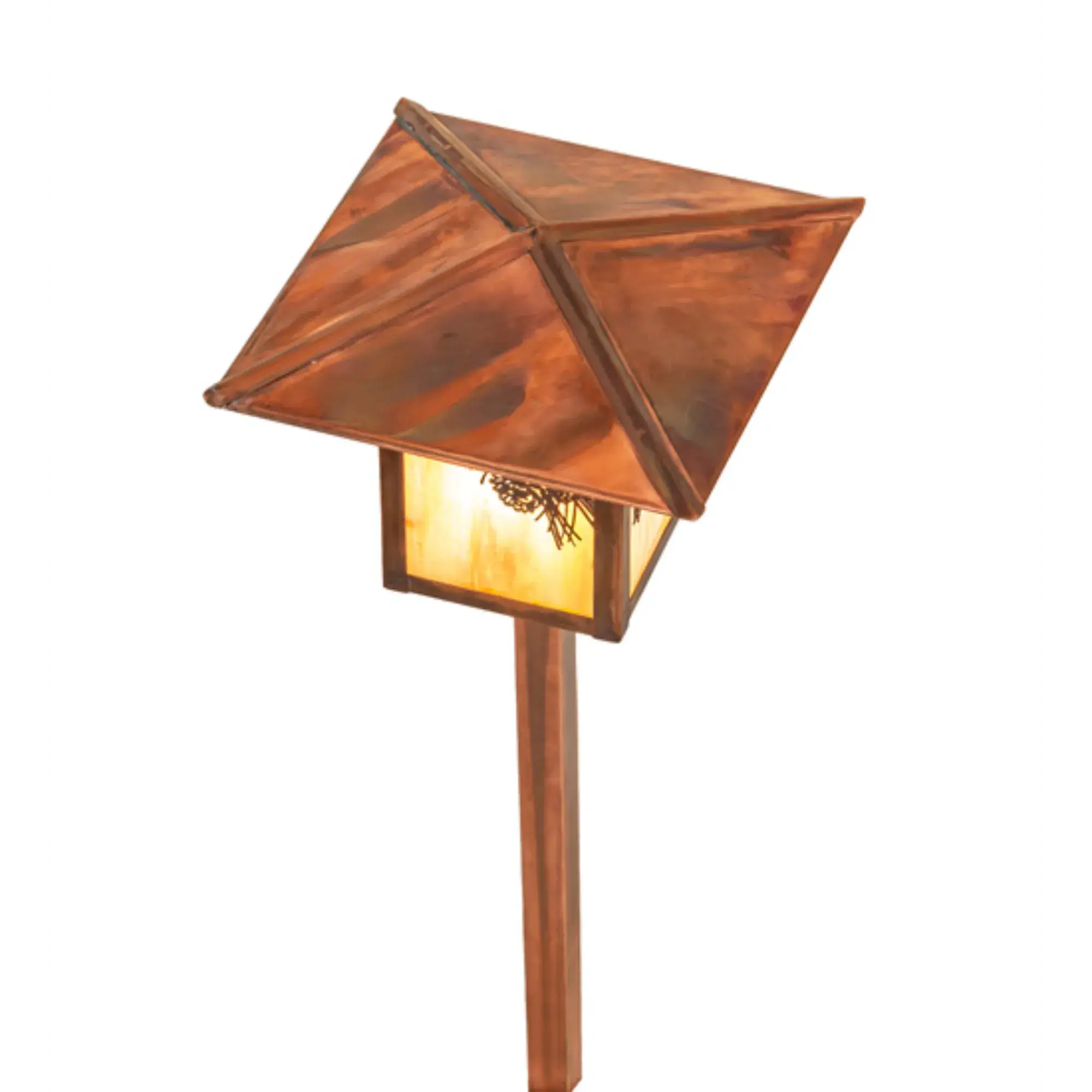 22" High Seneca Winter Pine Landscape Fixture – Vintage Copper – Wet-Rated – Meyda Lighting Meyda Lighting