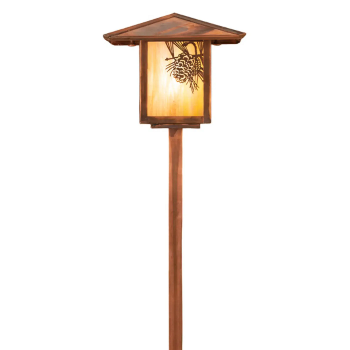 22" High Seneca Winter Pine Landscape Fixture – Vintage Copper – Wet-Rated – Meyda Lighting Meyda Lighting