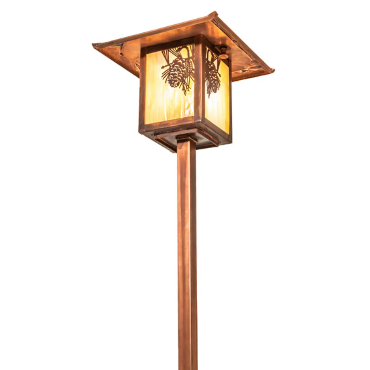 22" High Seneca Winter Pine Landscape Fixture – Vintage Copper – Wet-Rated – Meyda Lighting Meyda Lighting