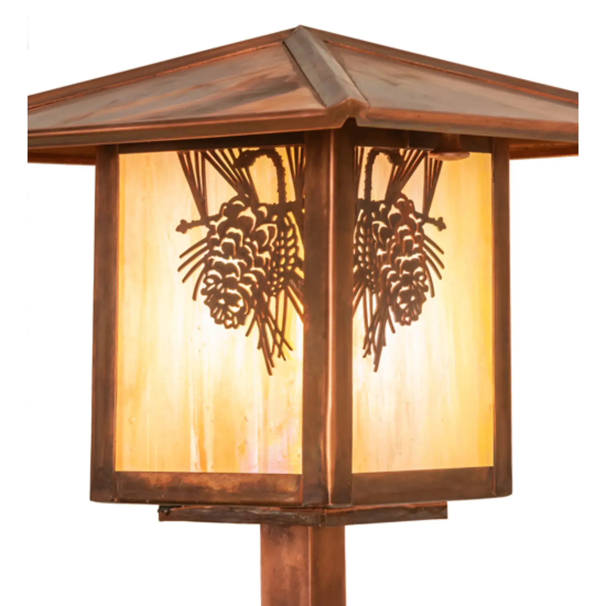 22" High Seneca Winter Pine Landscape Fixture – Vintage Copper – Wet-Rated – Meyda Lighting Meyda Lighting