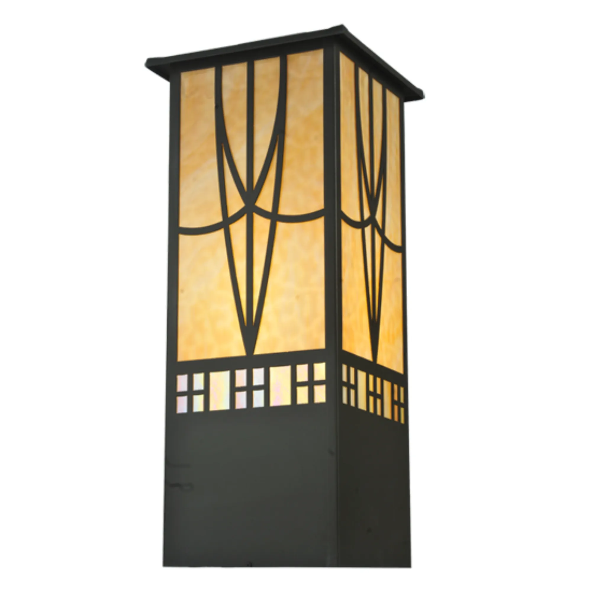 12" Square Scottsdale Mission Pier Mount – Timeless Bronze – Wet-Rated – Meyda Lighting