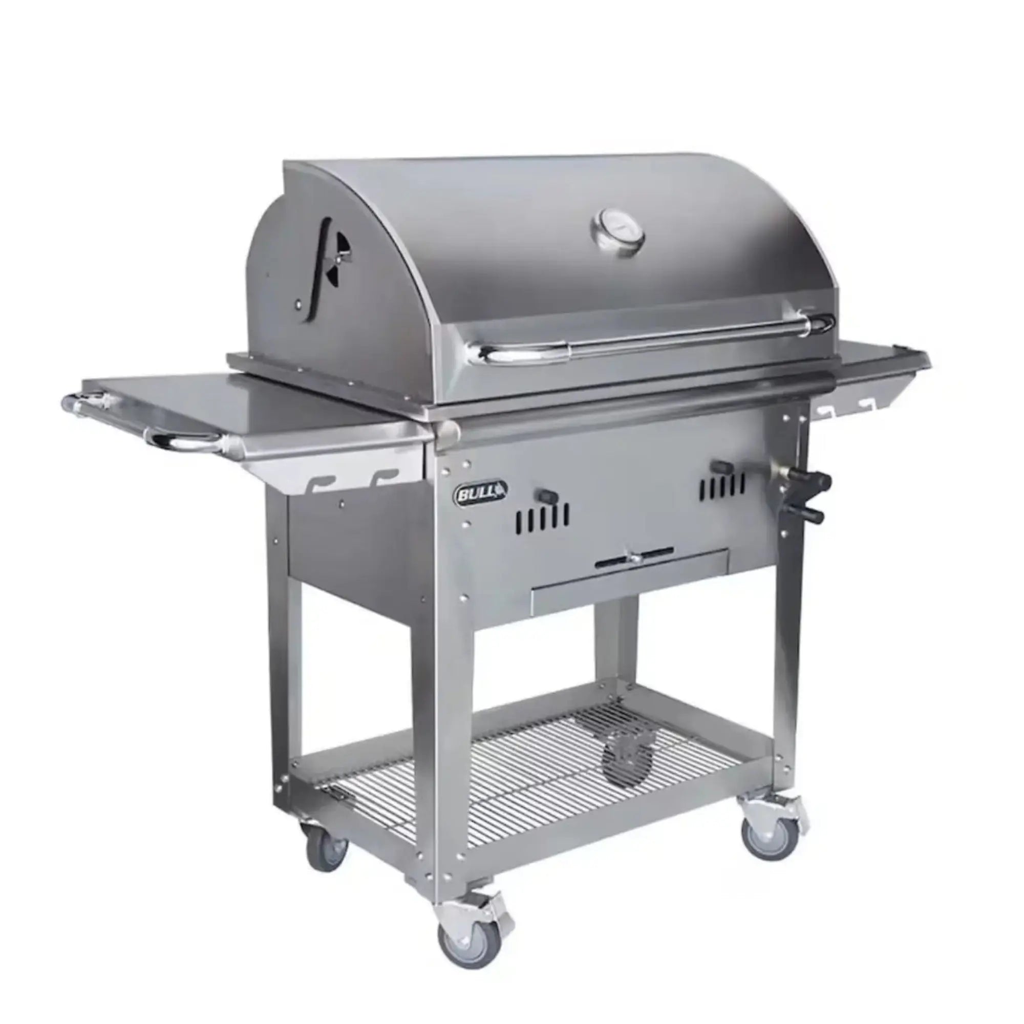 Bull Bison 30-Inch Freestanding Charcoal Grill with Cart Bull