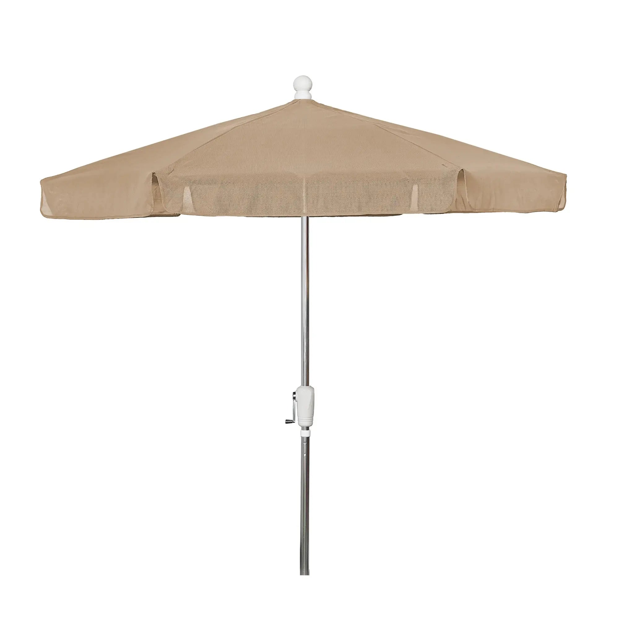 FiberBuilt 7.5' Hex Garden Umbrella – Crank Lift – Valance Canopy FiberBuilt