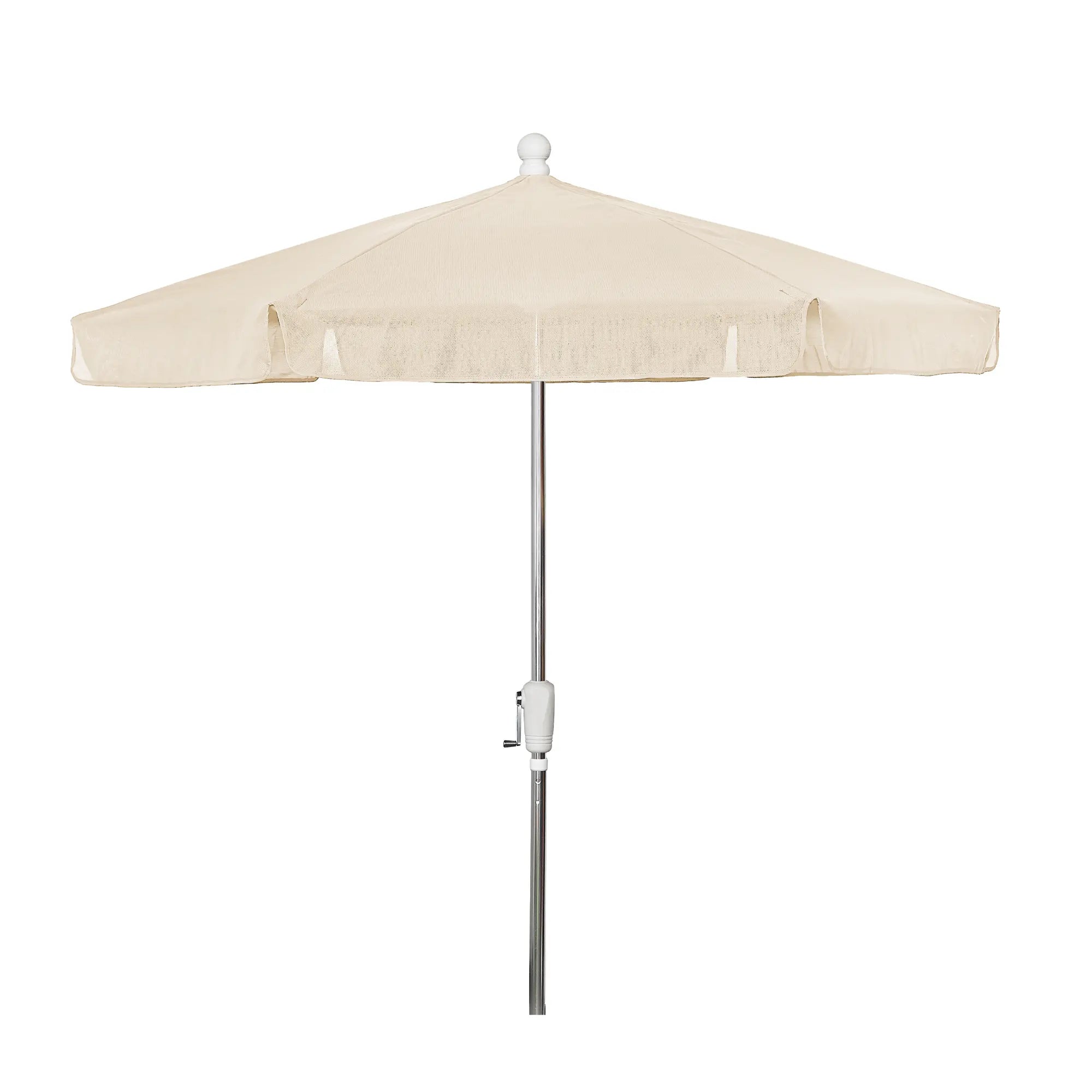 FiberBuilt 7.5' Hex Garden Umbrella – Crank Lift – Valance Canopy