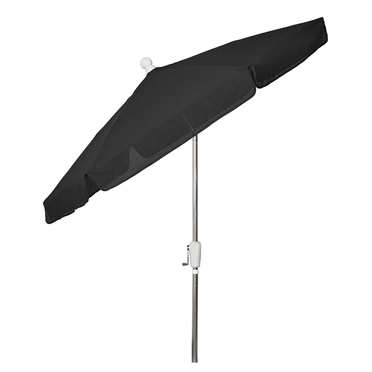 FiberBuilt 7.5' Hex Garden Umbrella – Crank Lift & Push-Button Tilt – Valance Canopy FiberBuilt