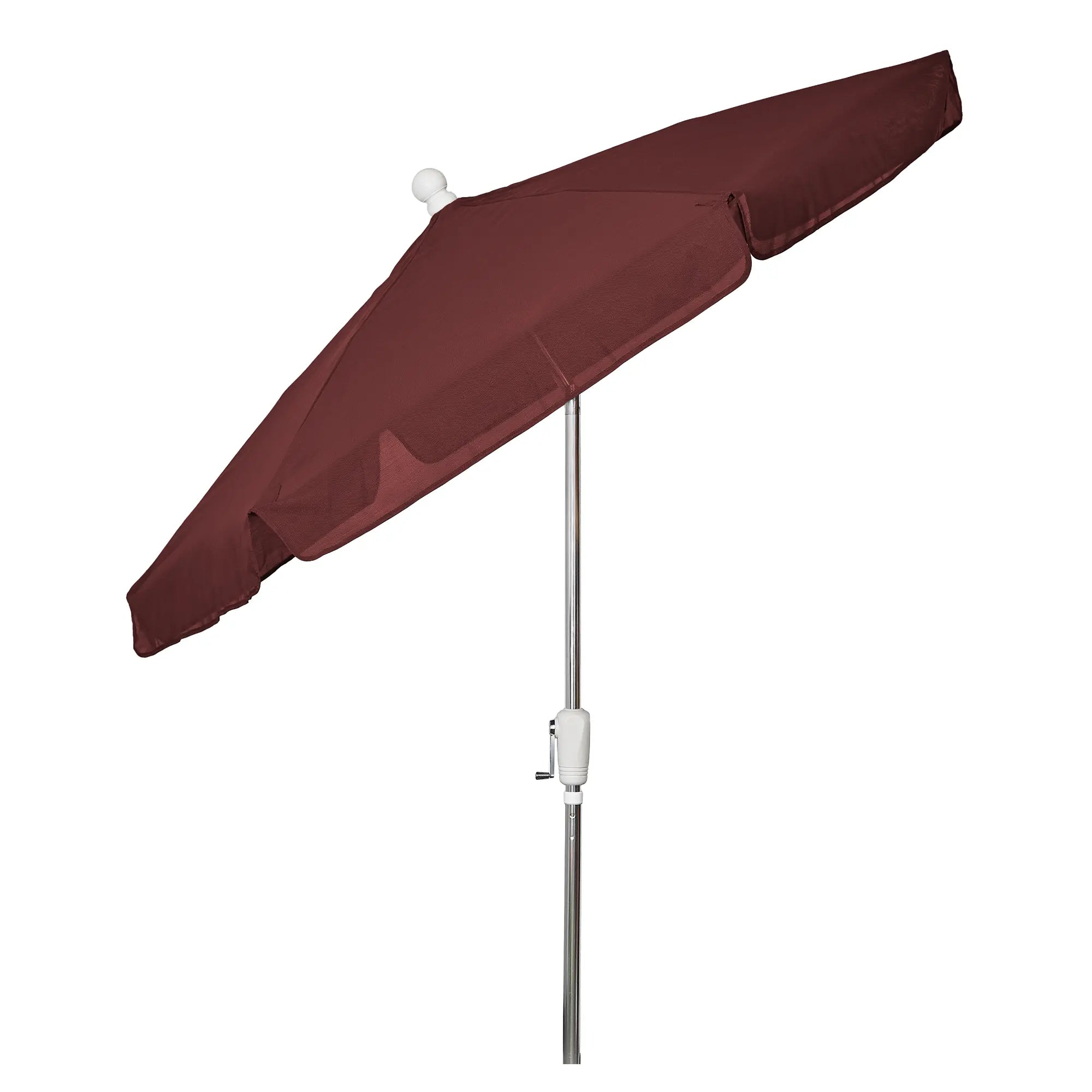 FiberBuilt 7.5' Hex Garden Umbrella – Crank Lift & Push-Button Tilt – Valance Canopy