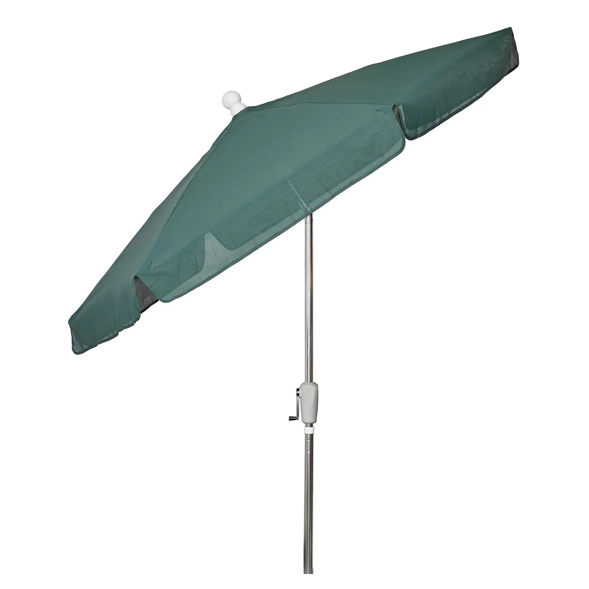 FiberBuilt 7.5' Hex Garden Umbrella – Crank Lift & Push-Button Tilt – Valance Canopy FiberBuilt