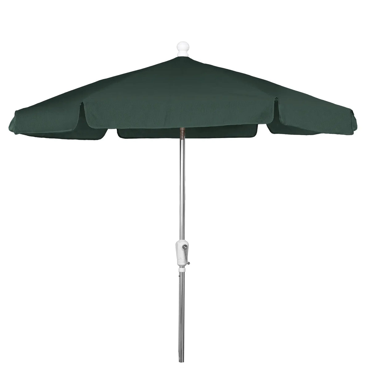 FiberBuilt 7.5' Hex Garden Umbrella – Crank Lift & Push-Button Tilt – Valance Canopy FiberBuilt