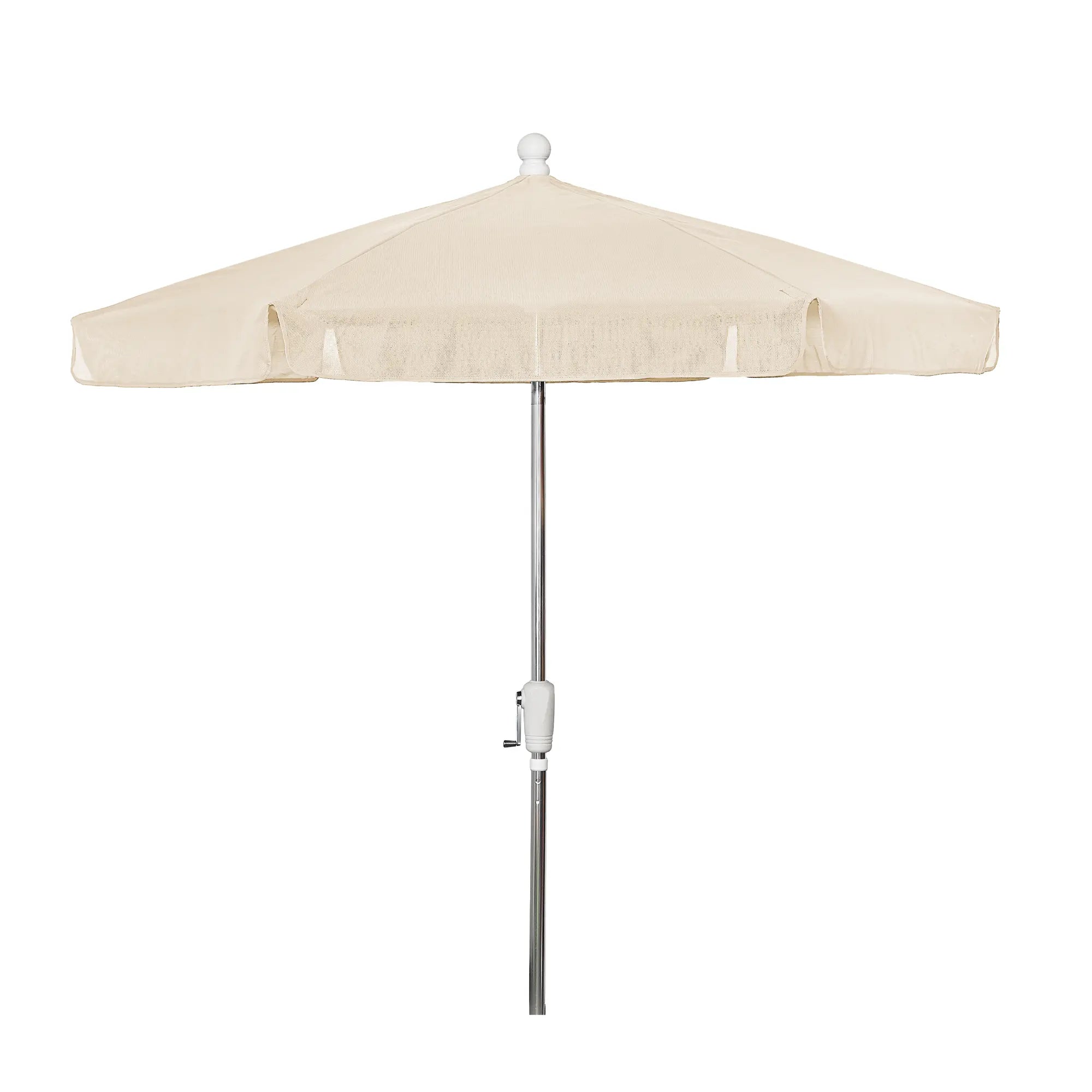 FiberBuilt 7.5' Hex Garden Umbrella – Crank Lift & Push-Button Tilt – Valance Canopy