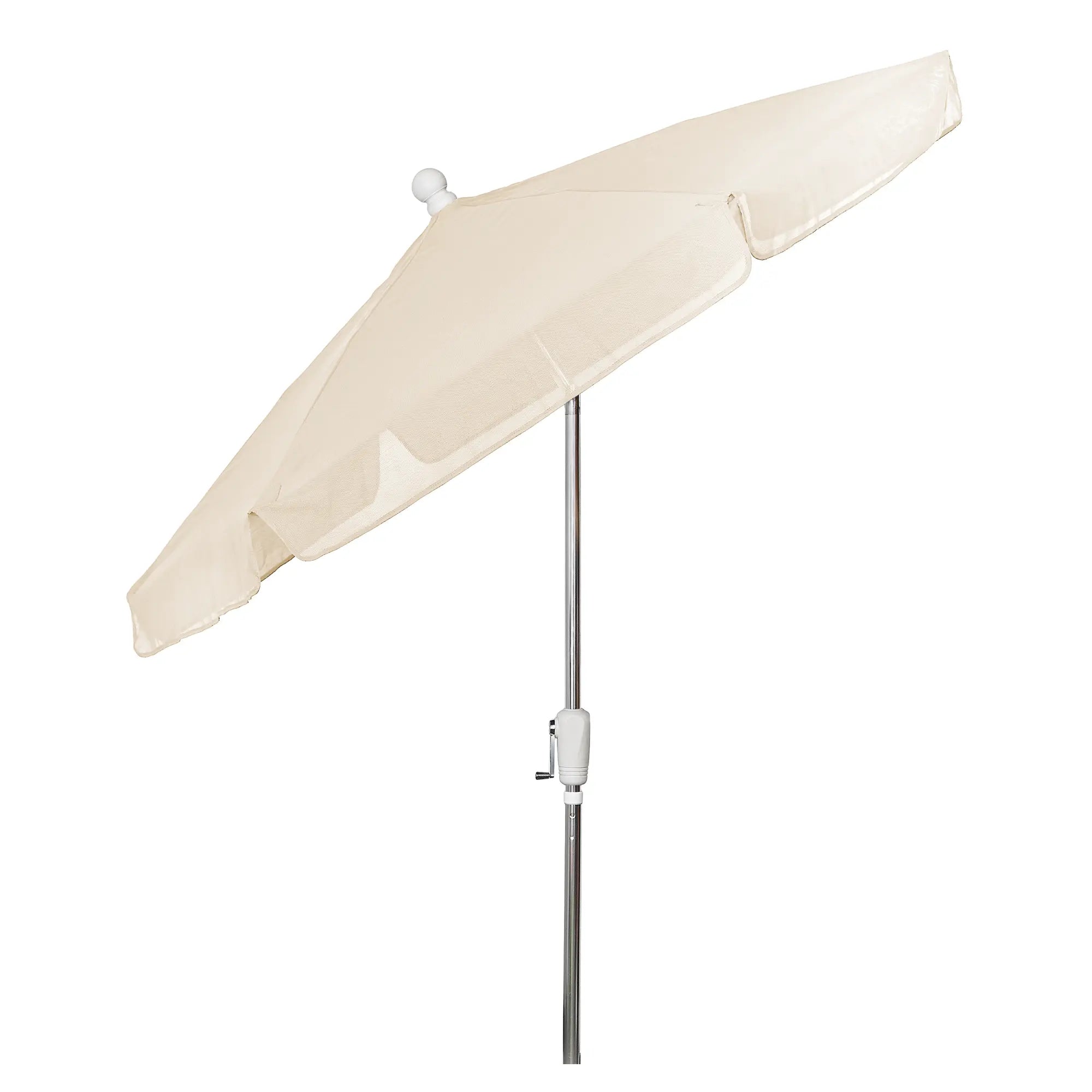 FiberBuilt 7.5' Hex Garden Umbrella – Crank Lift & Push-Button Tilt – Valance Canopy