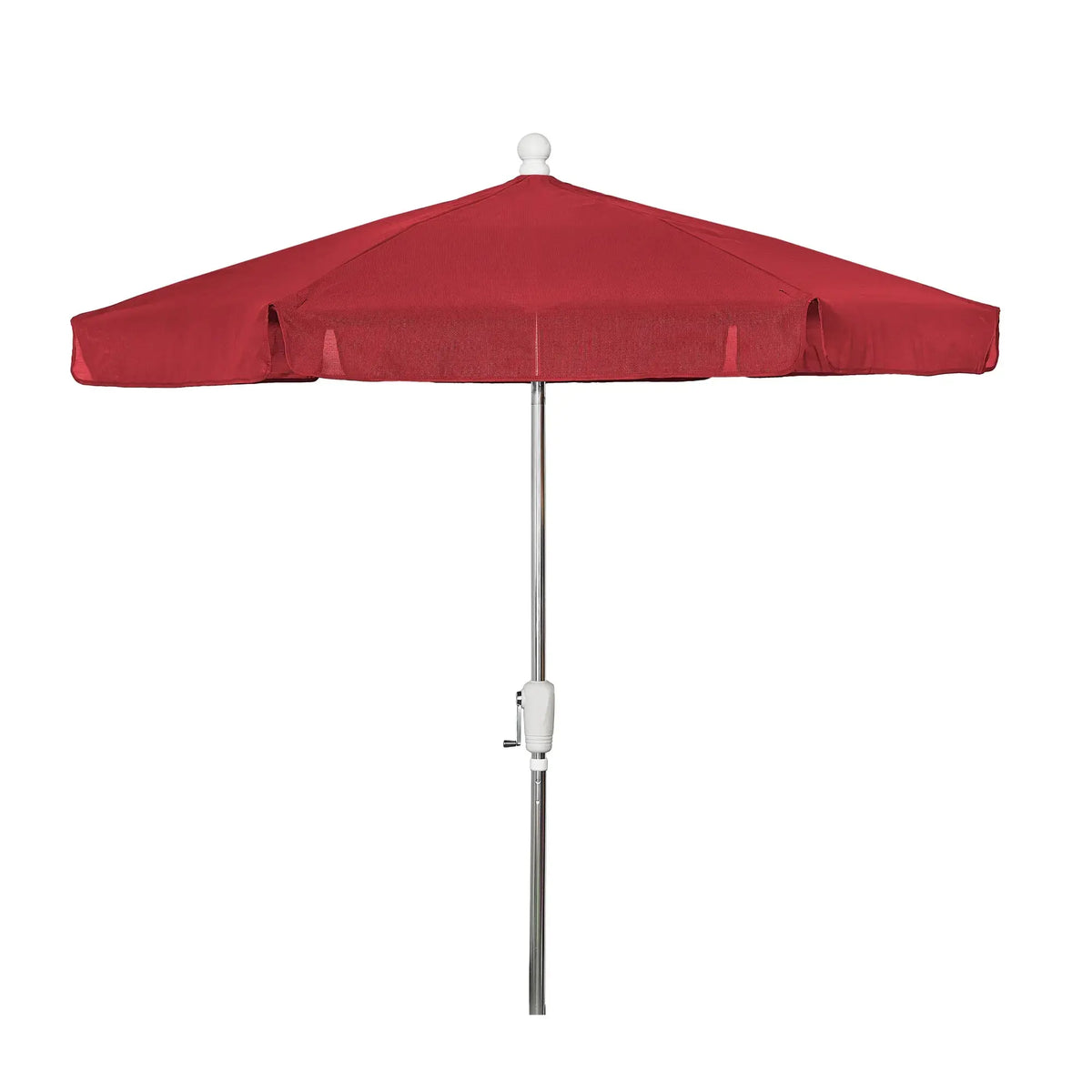 FiberBuilt 7.5' Hex Garden Umbrella – Crank Lift & Push-Button Tilt – Valance Canopy FiberBuilt
