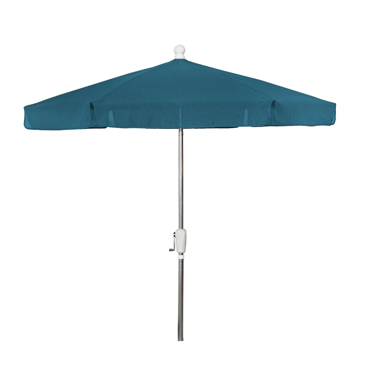 FiberBuilt 7.5' Hex Garden Umbrella – Crank Lift & Push-Button Tilt – Valance Canopy FiberBuilt