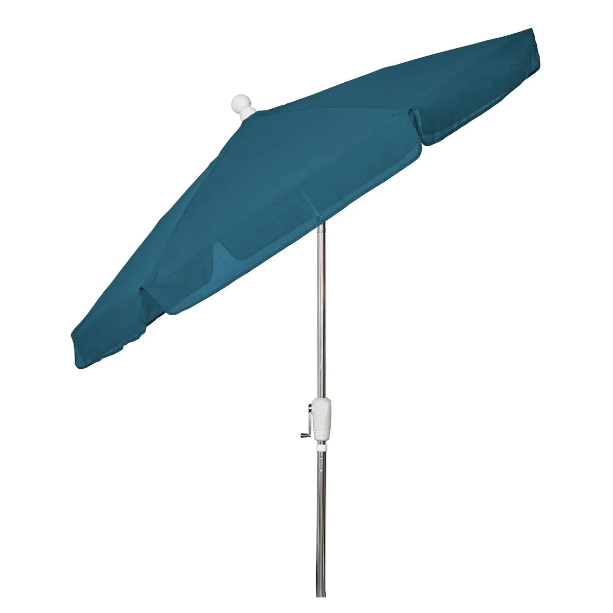 FiberBuilt 7.5' Hex Garden Umbrella – Crank Lift & Push-Button Tilt – Valance Canopy FiberBuilt