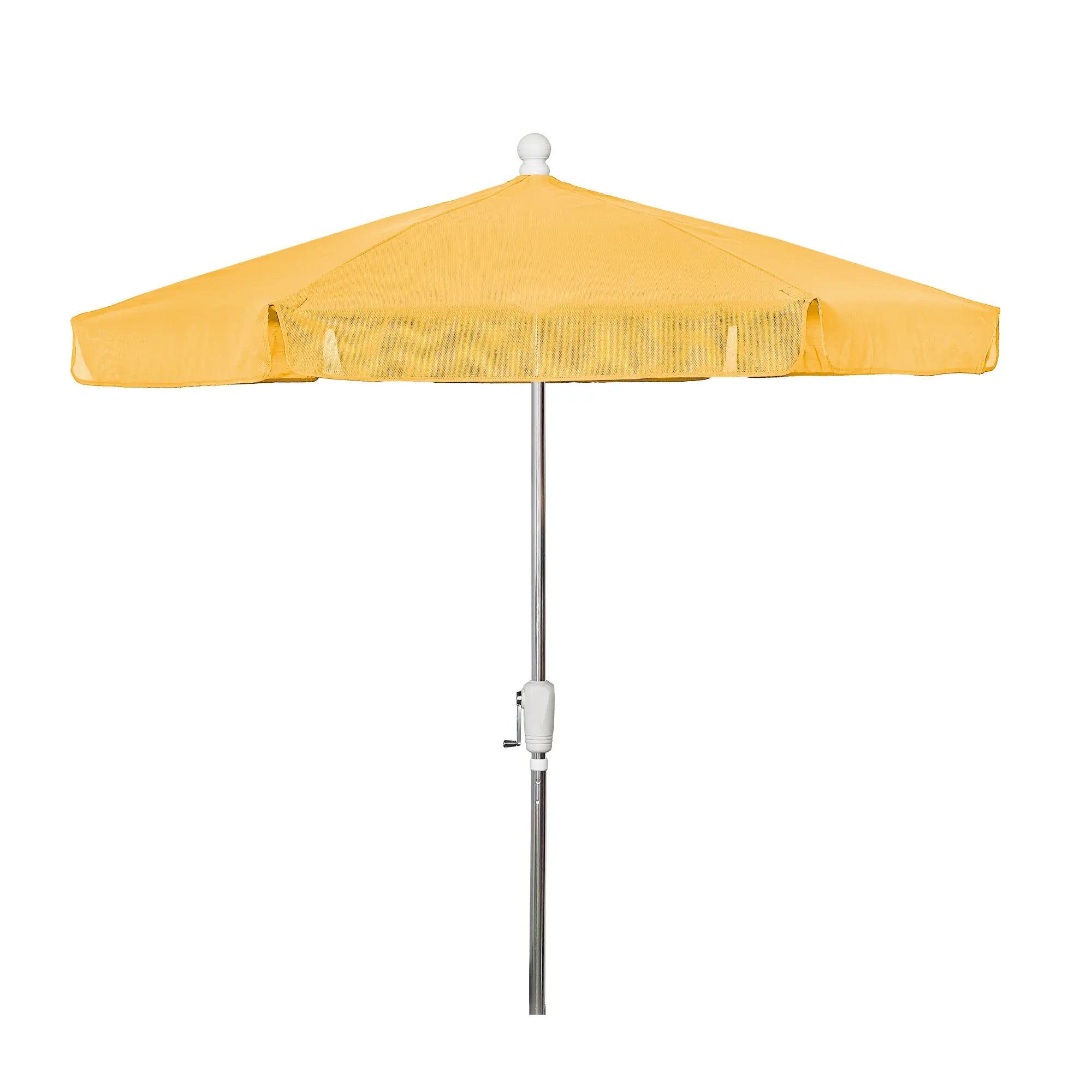 FiberBuilt 7.5' Hex Garden Umbrella – Crank Lift – Valance Canopy