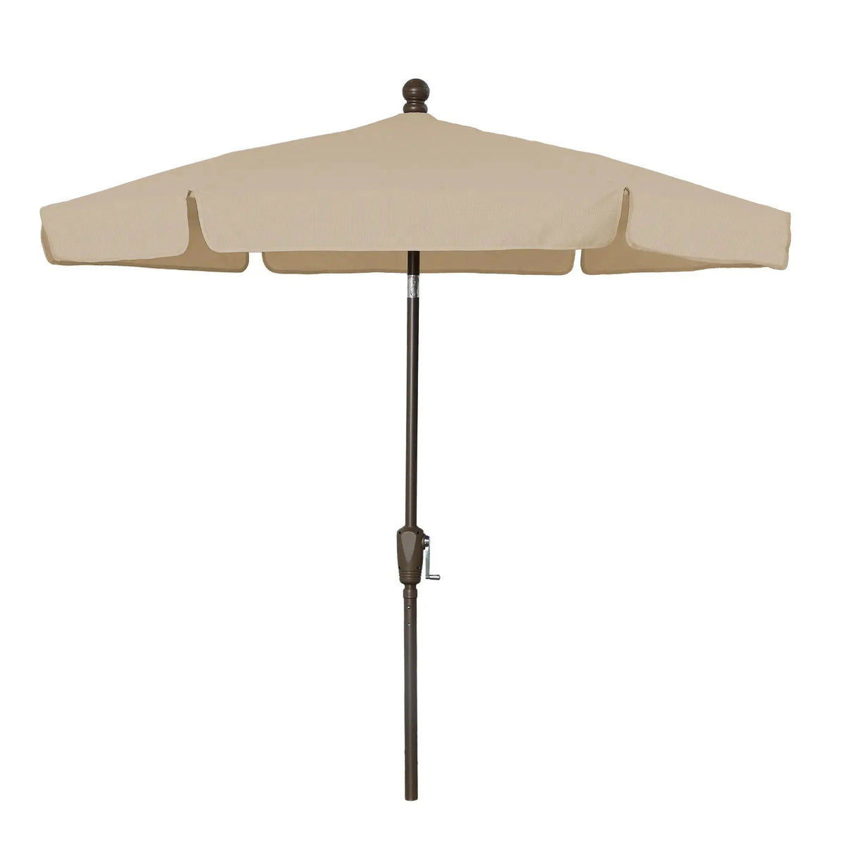 FiberBuilt 7.5' Hex Garden Umbrella – Crank Lift – Valance Canopy FiberBuilt