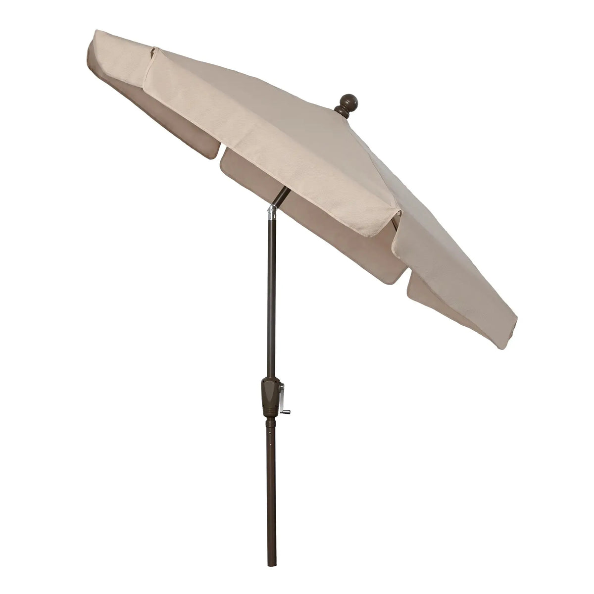 FiberBuilt 7.5' Hex Garden Umbrella – Crank Lift & Push-Button Tilt – Valance Canopy FiberBuilt