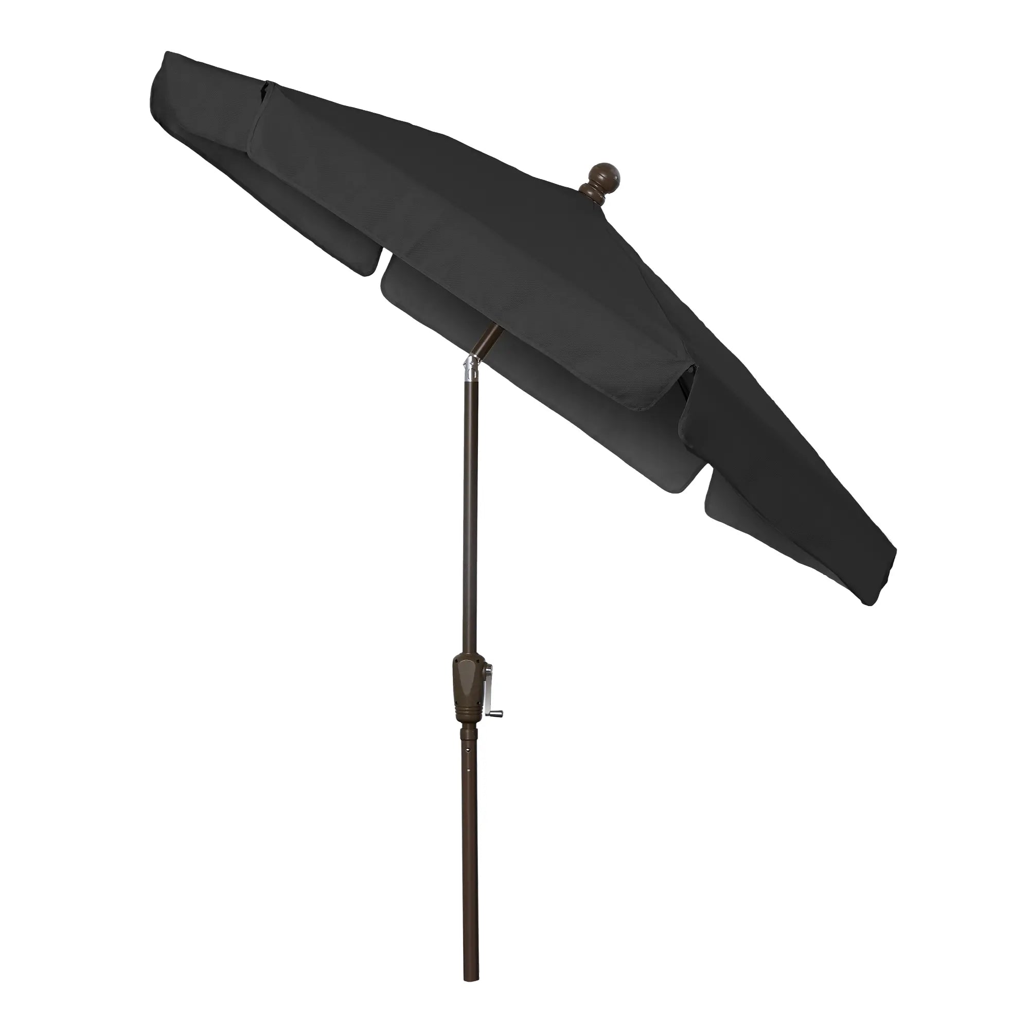 FiberBuilt 7.5' Hex Garden Umbrella – Crank Lift & Push-Button Tilt – Valance Canopy