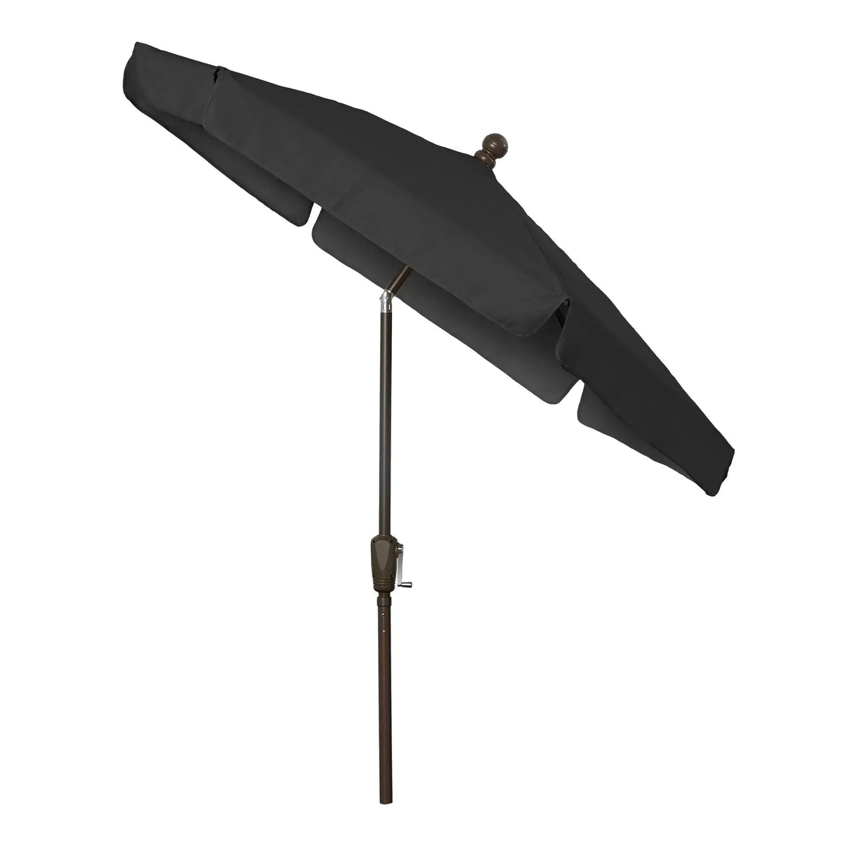 FiberBuilt 7.5' Hex Garden Umbrella – Crank Lift & Push-Button Tilt – Valance Canopy FiberBuilt