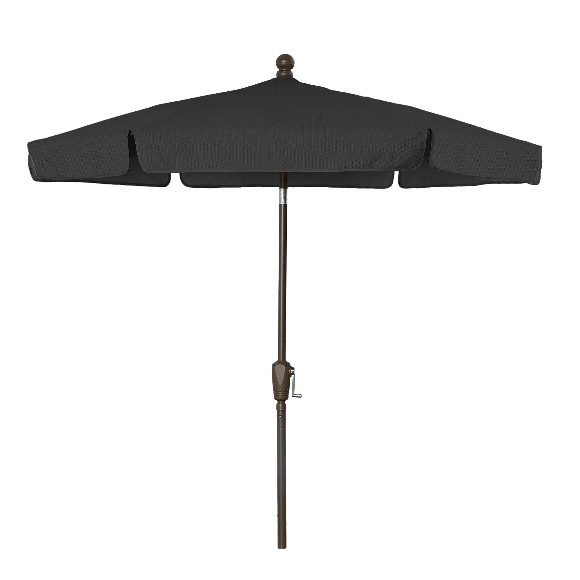 FiberBuilt 7.5' Hex Garden Umbrella – Crank Lift & Push-Button Tilt – Valance Canopy