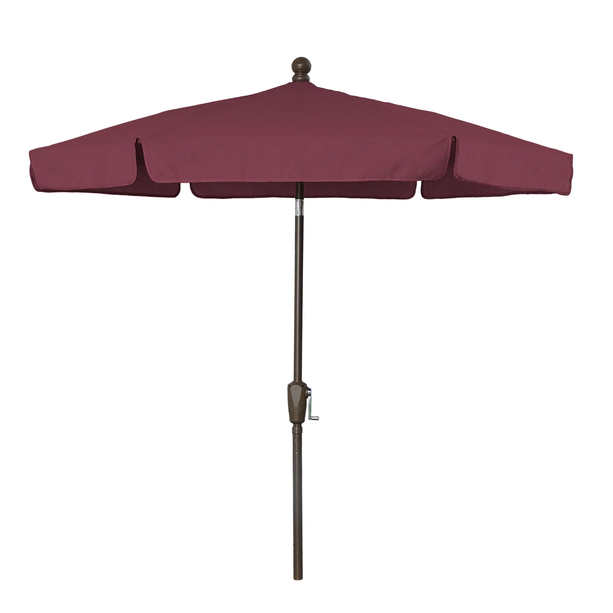FiberBuilt 7.5' Hex Garden Umbrella – Crank Lift – Valance Canopy