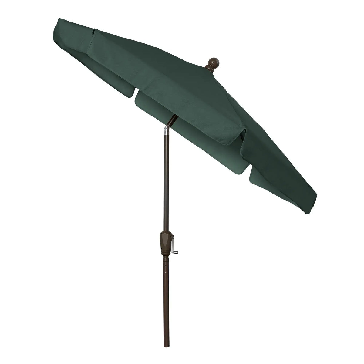 FiberBuilt 7.5' Hex Garden Umbrella – Crank Lift & Push-Button Tilt – Valance Canopy FiberBuilt