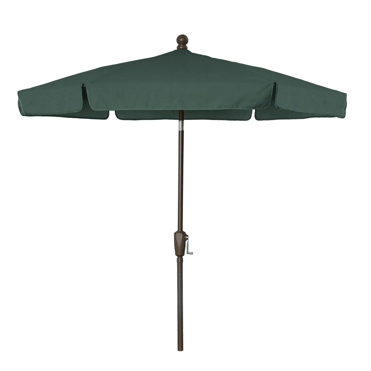 FiberBuilt 7.5' Hex Garden Umbrella – Crank Lift & Push-Button Tilt – Valance Canopy FiberBuilt