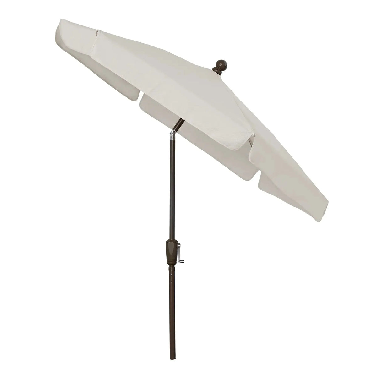 FiberBuilt 7.5' Hex Garden Umbrella – Crank Lift & Push-Button Tilt – Valance Canopy FiberBuilt