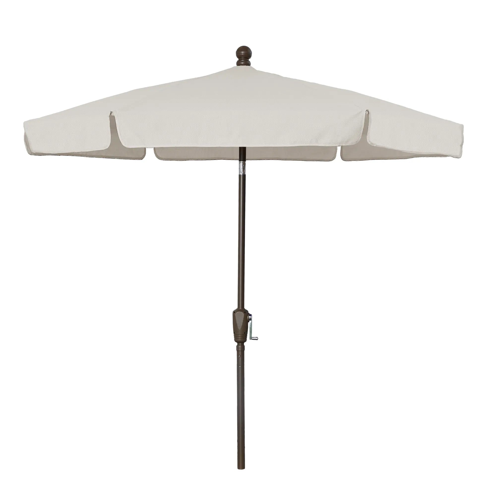 FiberBuilt 7.5' Hex Garden Umbrella – Crank Lift & Push-Button Tilt – Valance Canopy