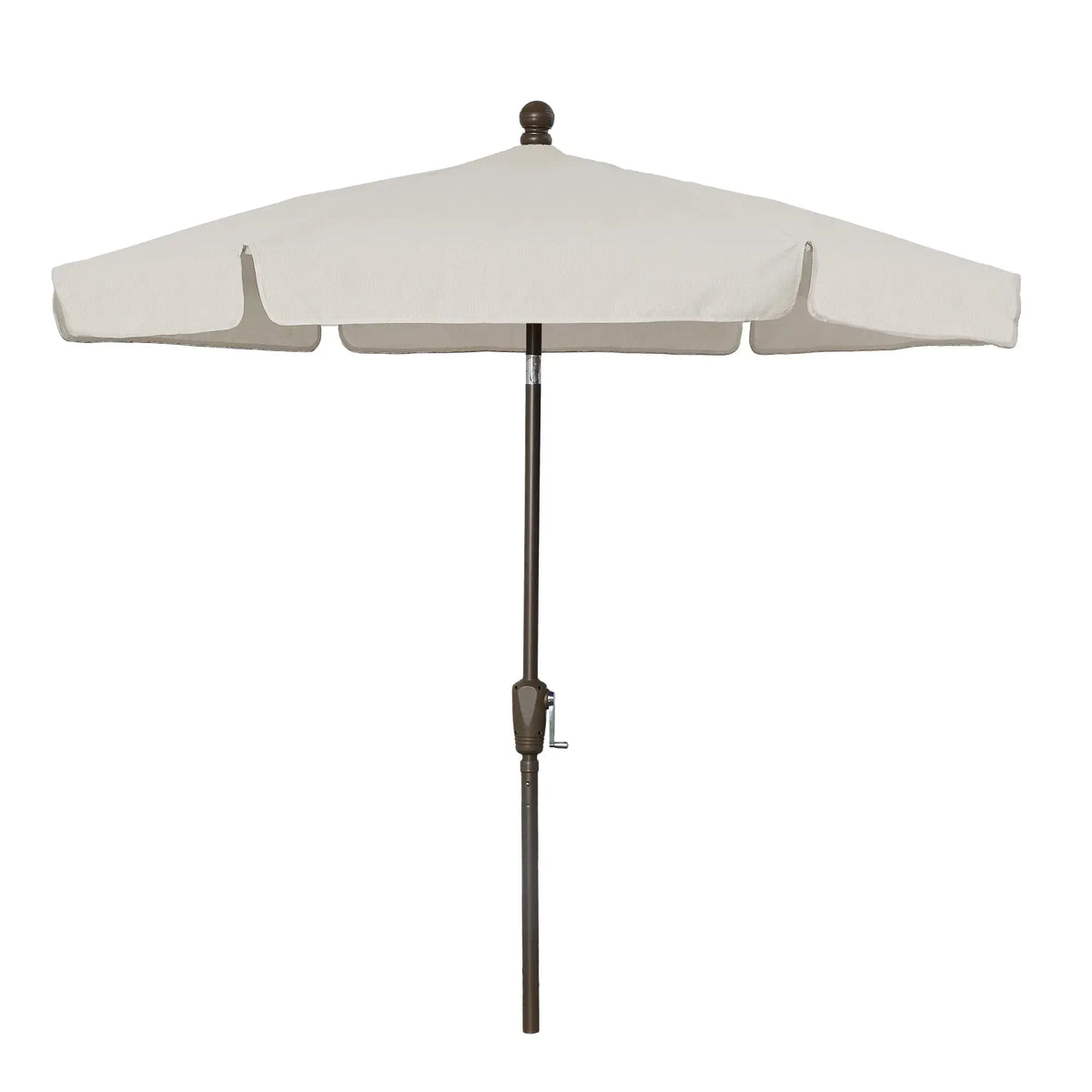 FiberBuilt 7.5' Hex Garden Umbrella – Crank Lift & Push-Button Tilt – Valance Canopy FiberBuilt