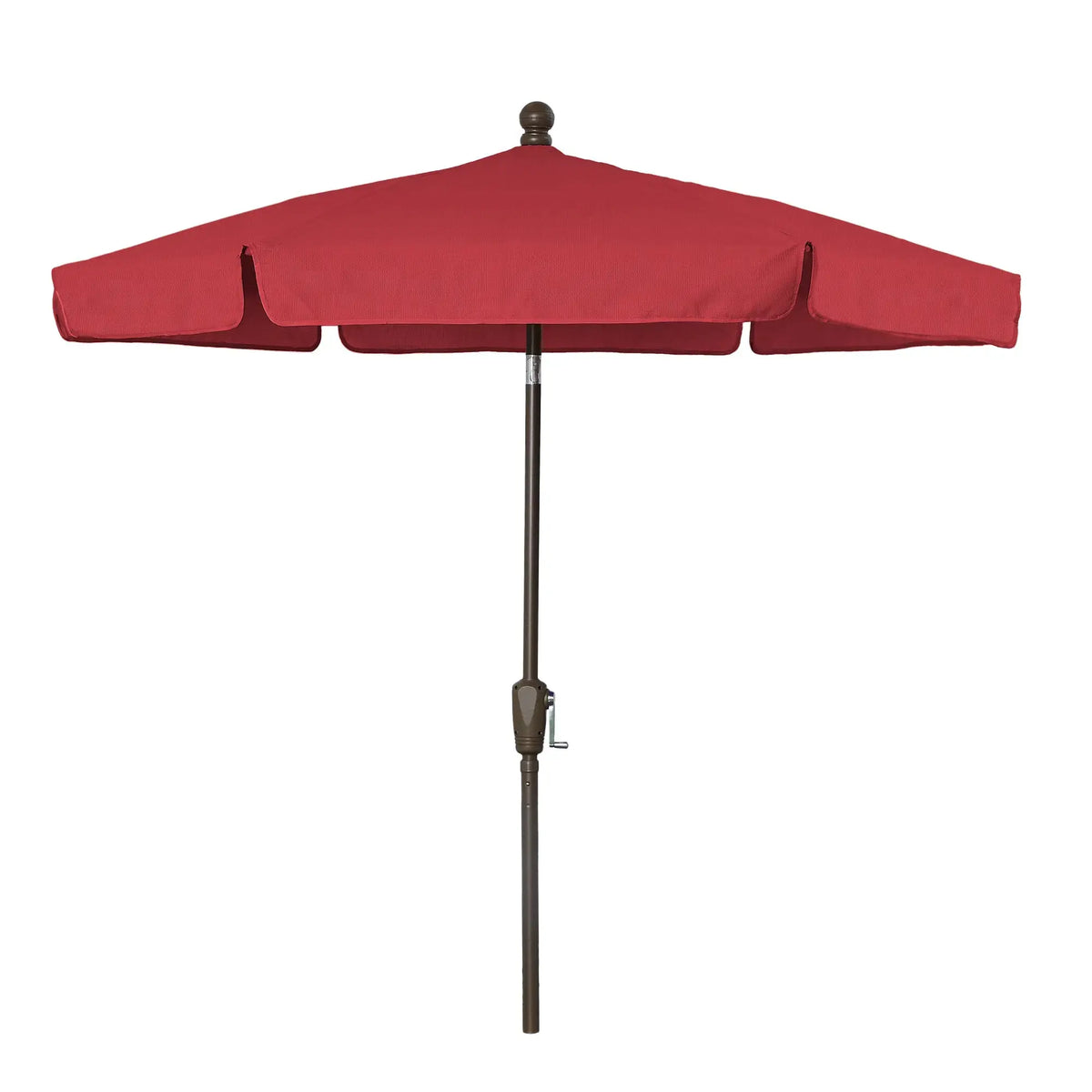 FiberBuilt 7.5' Hex Garden Umbrella – Crank Lift – Valance Canopy FiberBuilt