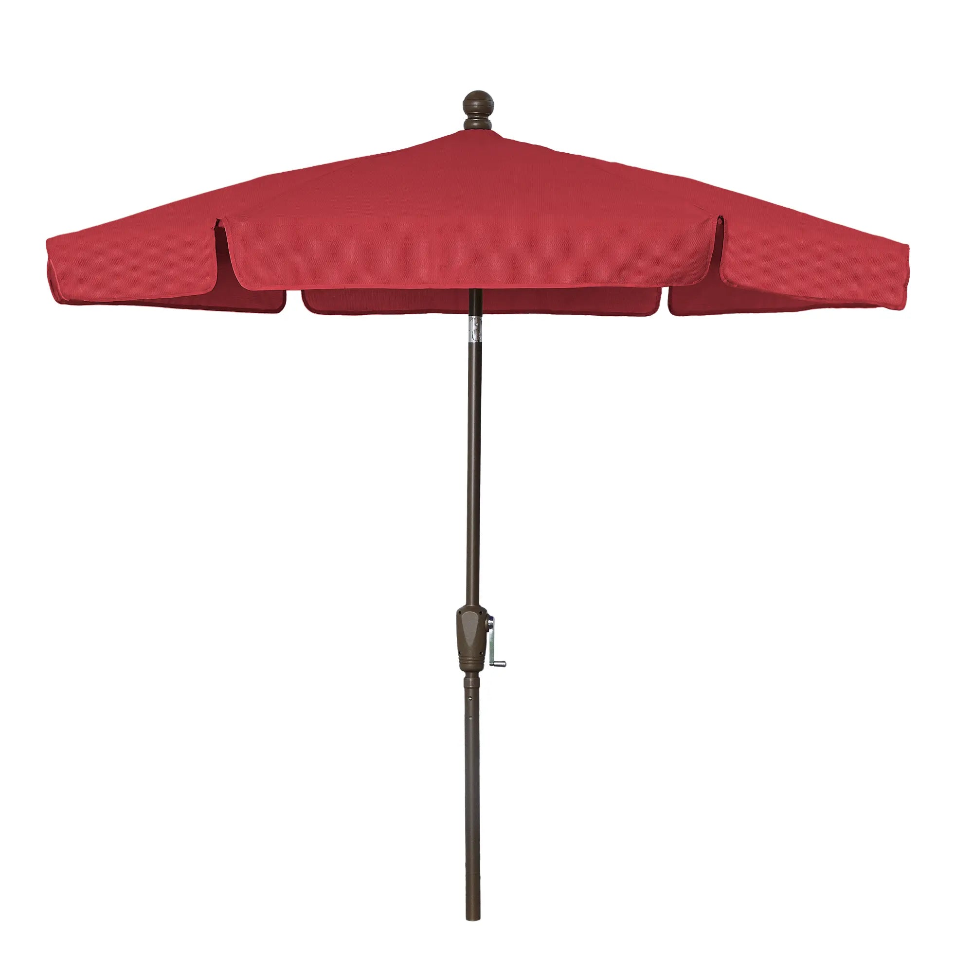 FiberBuilt 7.5' Hex Garden Umbrella – Crank Lift & Push-Button Tilt – Valance Canopy