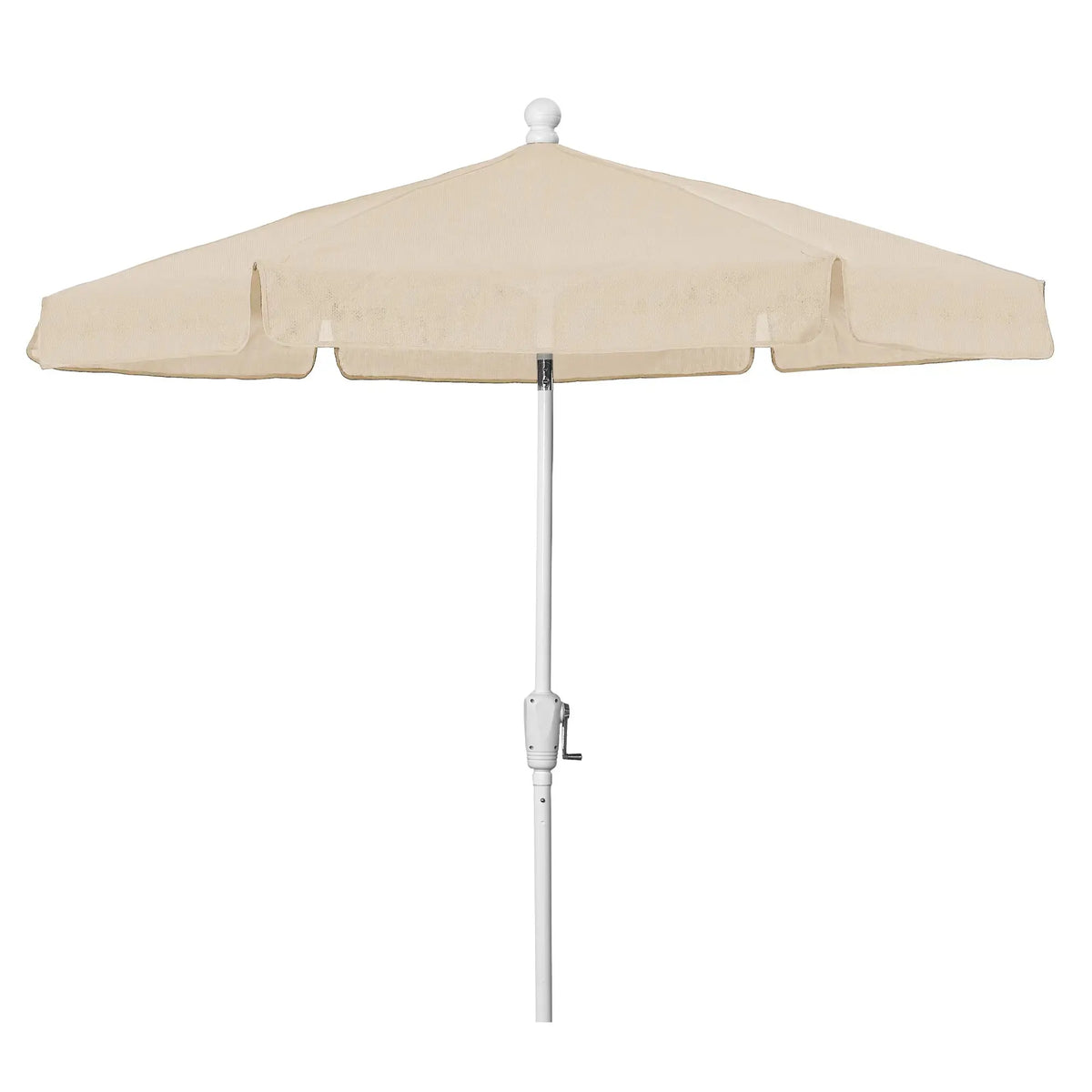 FiberBuilt 7.5' Hex Garden Umbrella – Crank Lift & Push-Button Tilt – Valance Canopy FiberBuilt