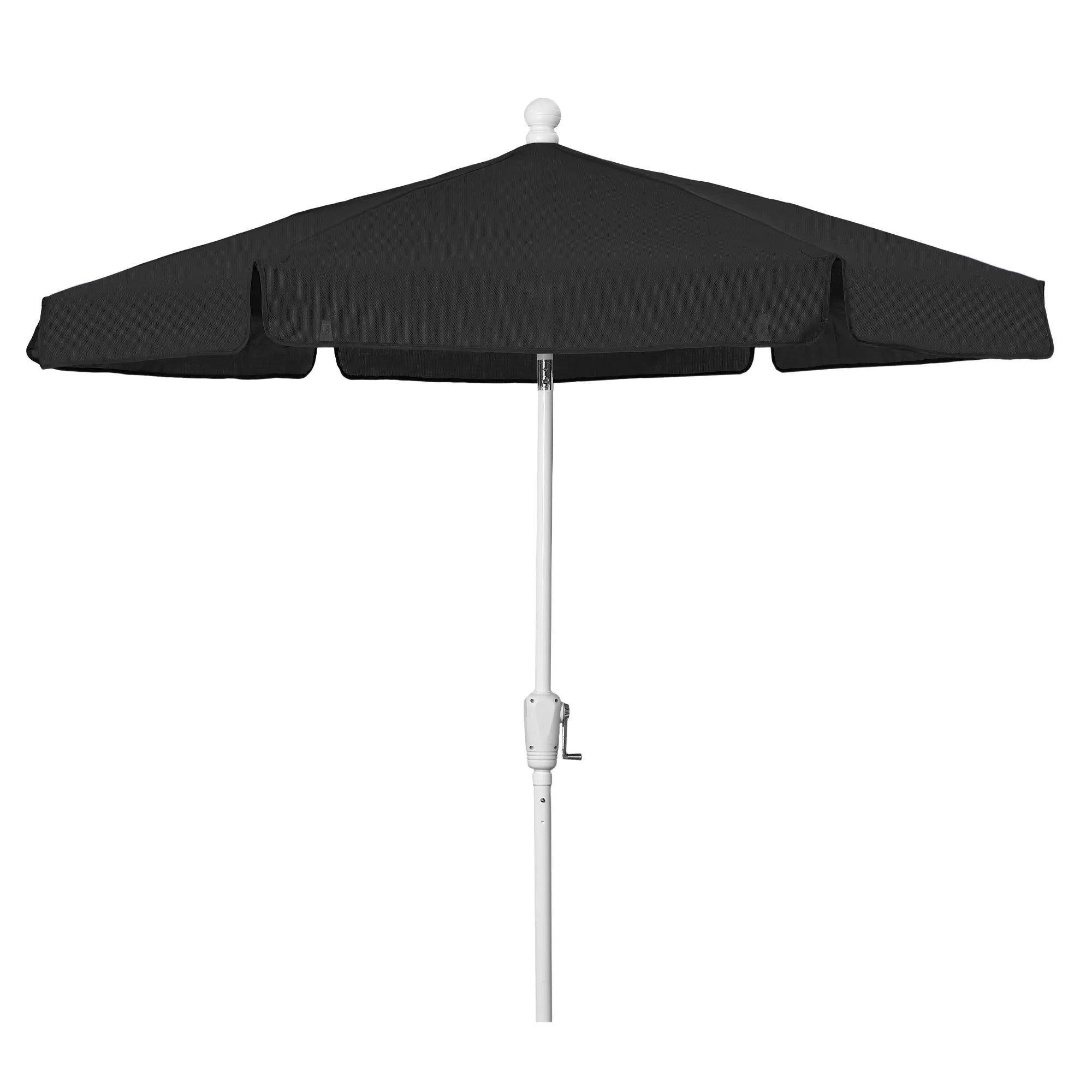 FiberBuilt 7.5' Hex Garden Umbrella – Crank Lift & Push-Button Tilt – Valance Canopy