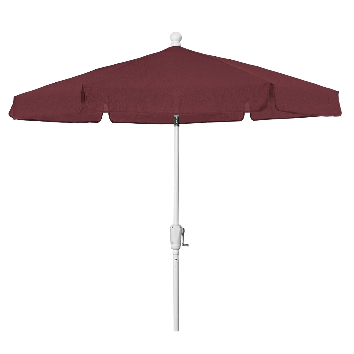 FiberBuilt 7.5' Hex Garden Umbrella – Crank Lift & Push-Button Tilt – Valance Canopy FiberBuilt