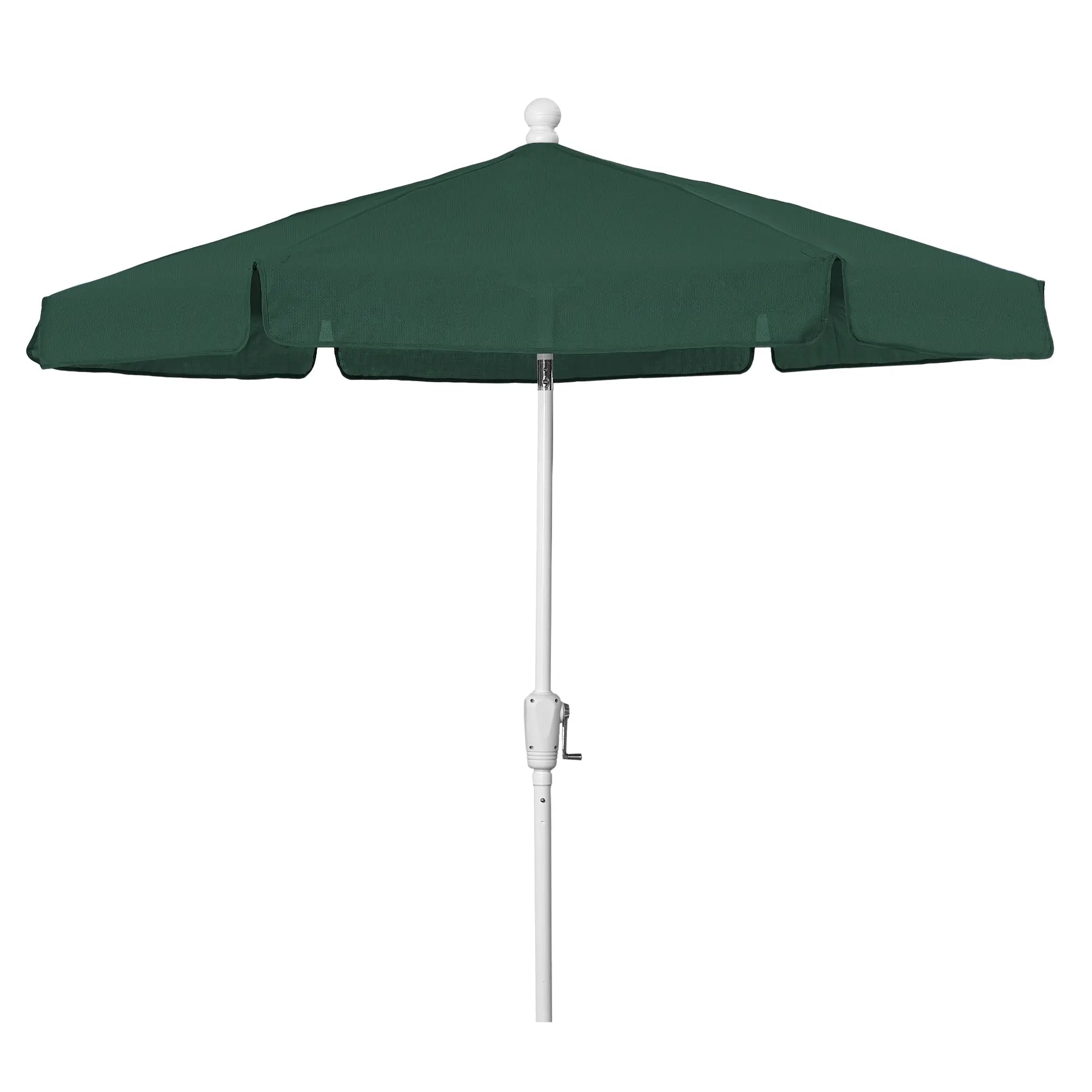 FiberBuilt 7.5' Hex Garden Umbrella – Crank Lift & Push-Button Tilt – Valance Canopy