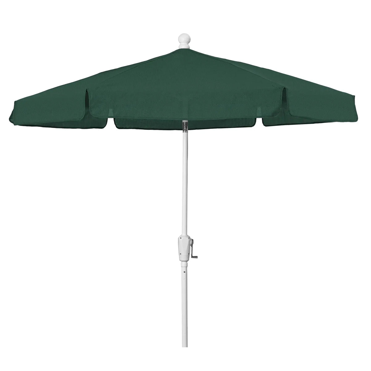 FiberBuilt 7.5' Hex Garden Umbrella – Crank Lift & Push-Button Tilt – Valance Canopy FiberBuilt