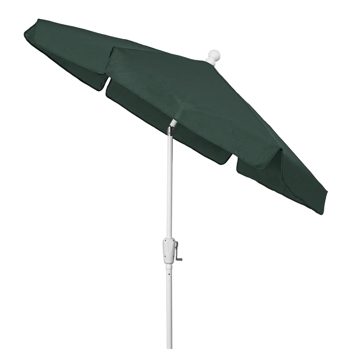 FiberBuilt 7.5' Hex Garden Umbrella – Crank Lift & Push-Button Tilt – Valance Canopy FiberBuilt