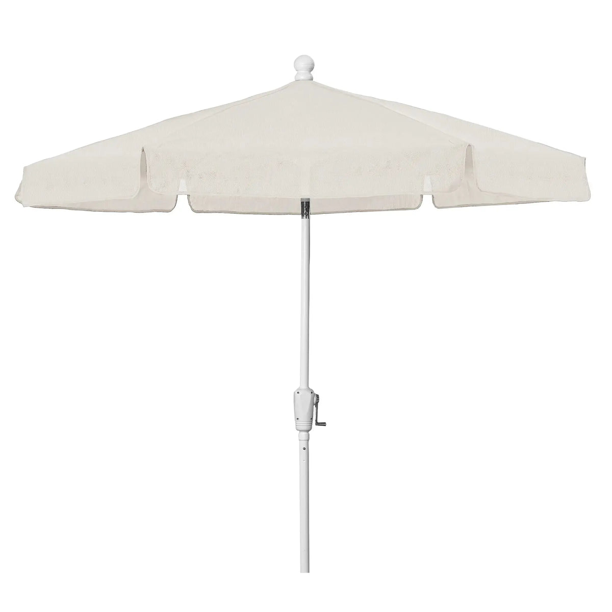 FiberBuilt 7.5' Hex Garden Umbrella – Crank Lift & Push-Button Tilt – Valance Canopy FiberBuilt