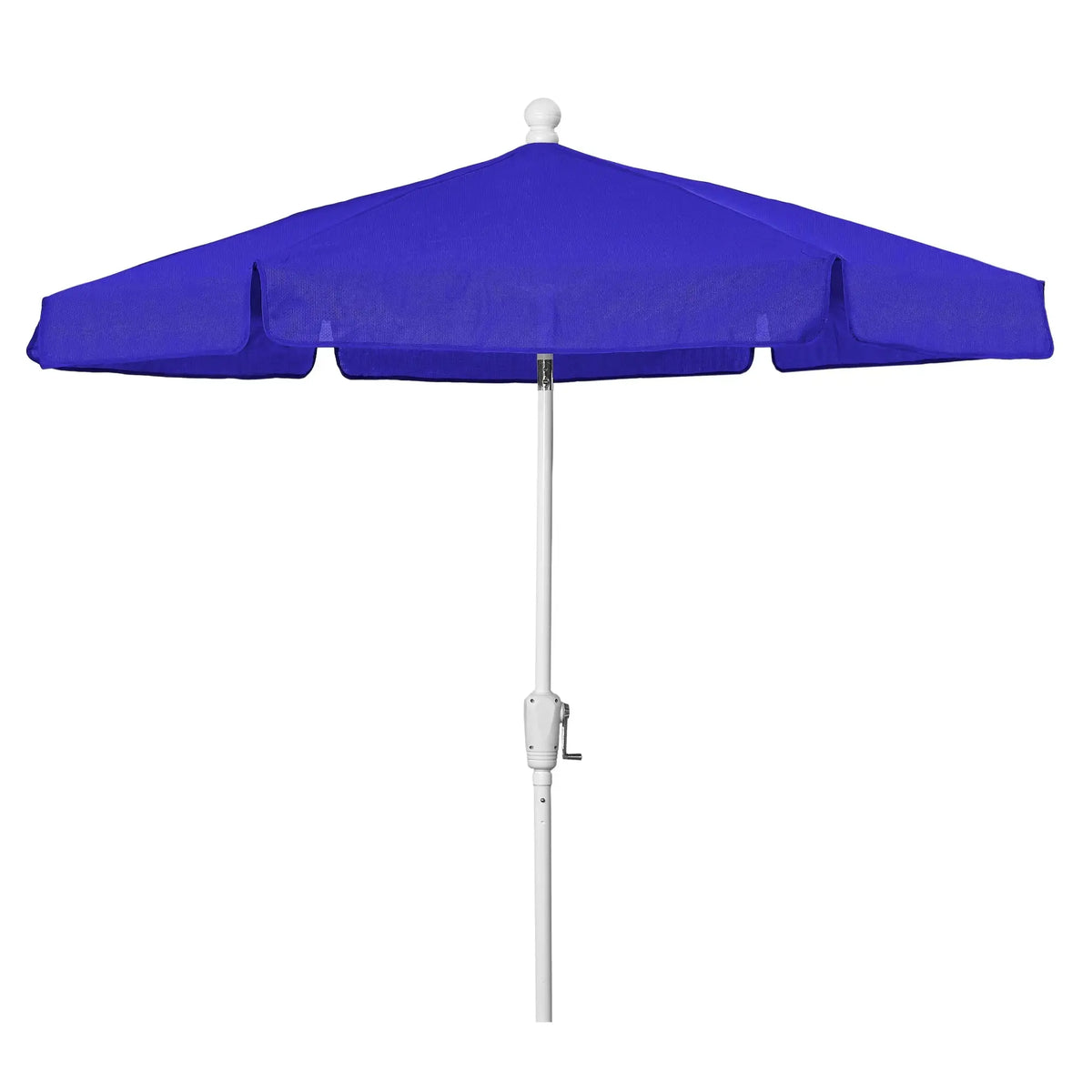 FiberBuilt 7.5' Hex Garden Umbrella – Crank Lift & Push-Button Tilt – Valance Canopy FiberBuilt