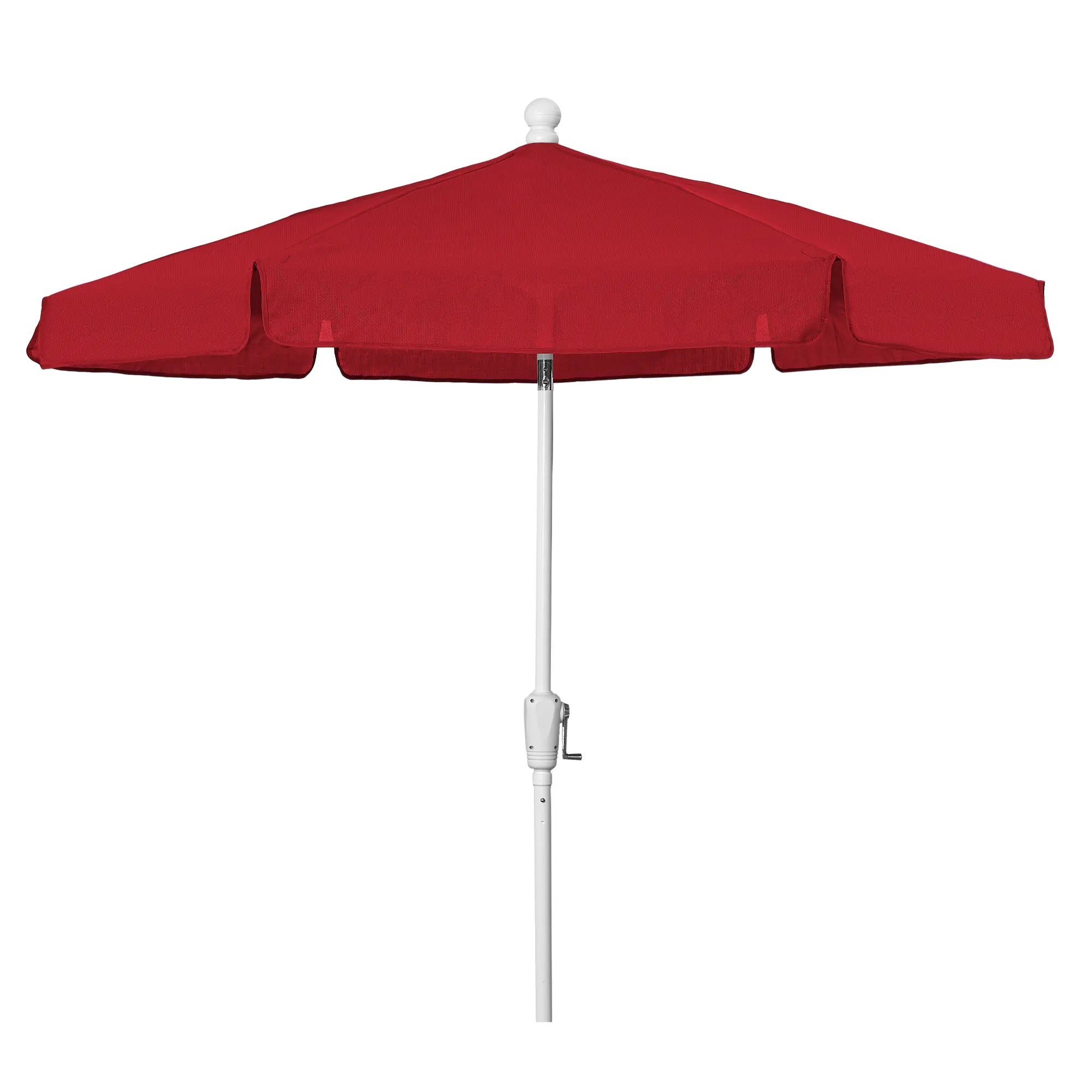 FiberBuilt 7.5' Hex Garden Umbrella – Crank Lift & Push-Button Tilt – Valance Canopy