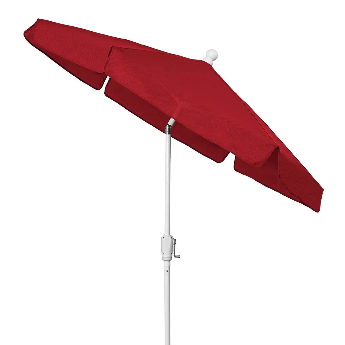 FiberBuilt 7.5' Hex Garden Umbrella – Crank Lift & Push-Button Tilt – Valance Canopy FiberBuilt