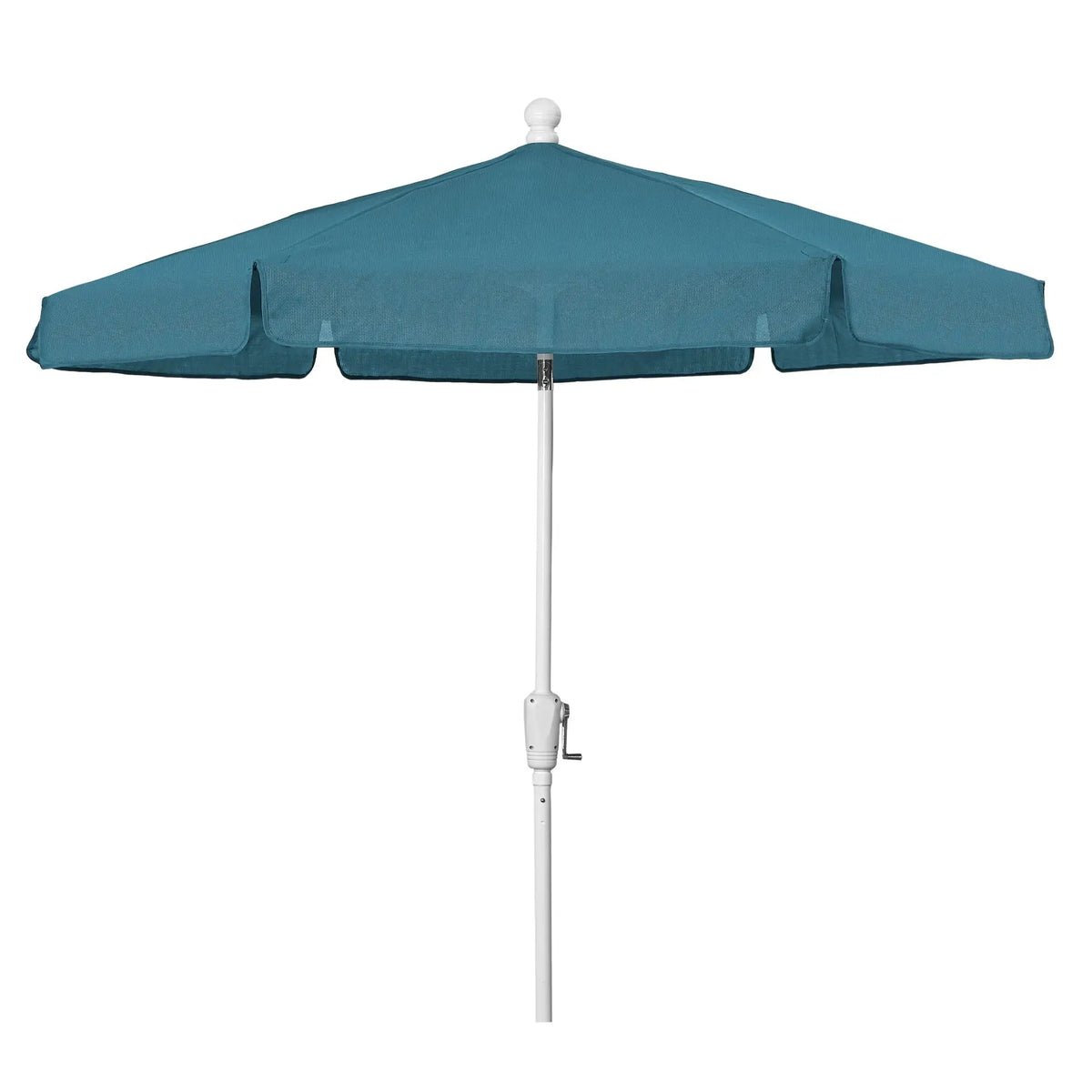 FiberBuilt 7.5' Hex Garden Umbrella – Crank Lift & Push-Button Tilt – Valance Canopy FiberBuilt