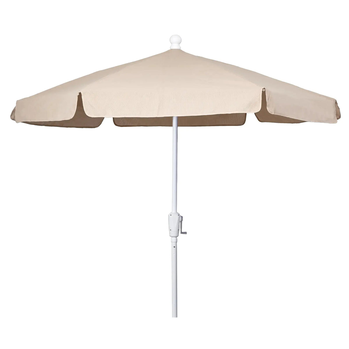 FiberBuilt 7.5' Hex Garden Umbrella – Crank Lift – Valance Canopy FiberBuilt