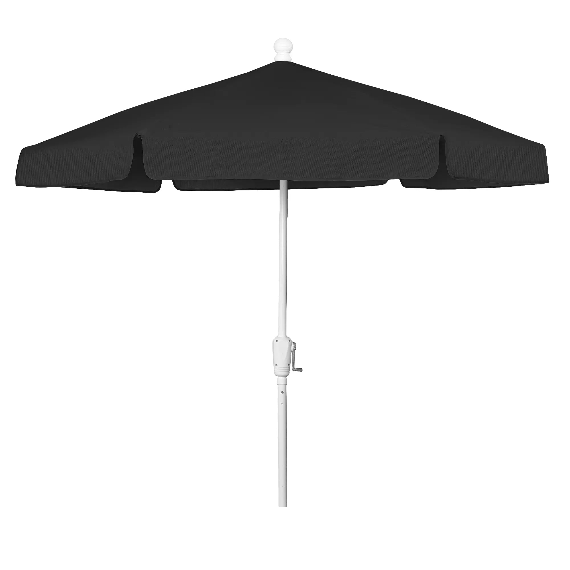 FiberBuilt 7.5' Hex Garden Umbrella – Crank Lift – Valance Canopy