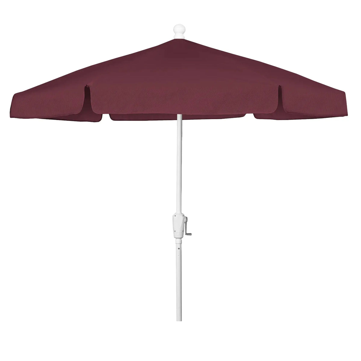 FiberBuilt 7.5' Hex Garden Umbrella – Crank Lift – Valance Canopy FiberBuilt
