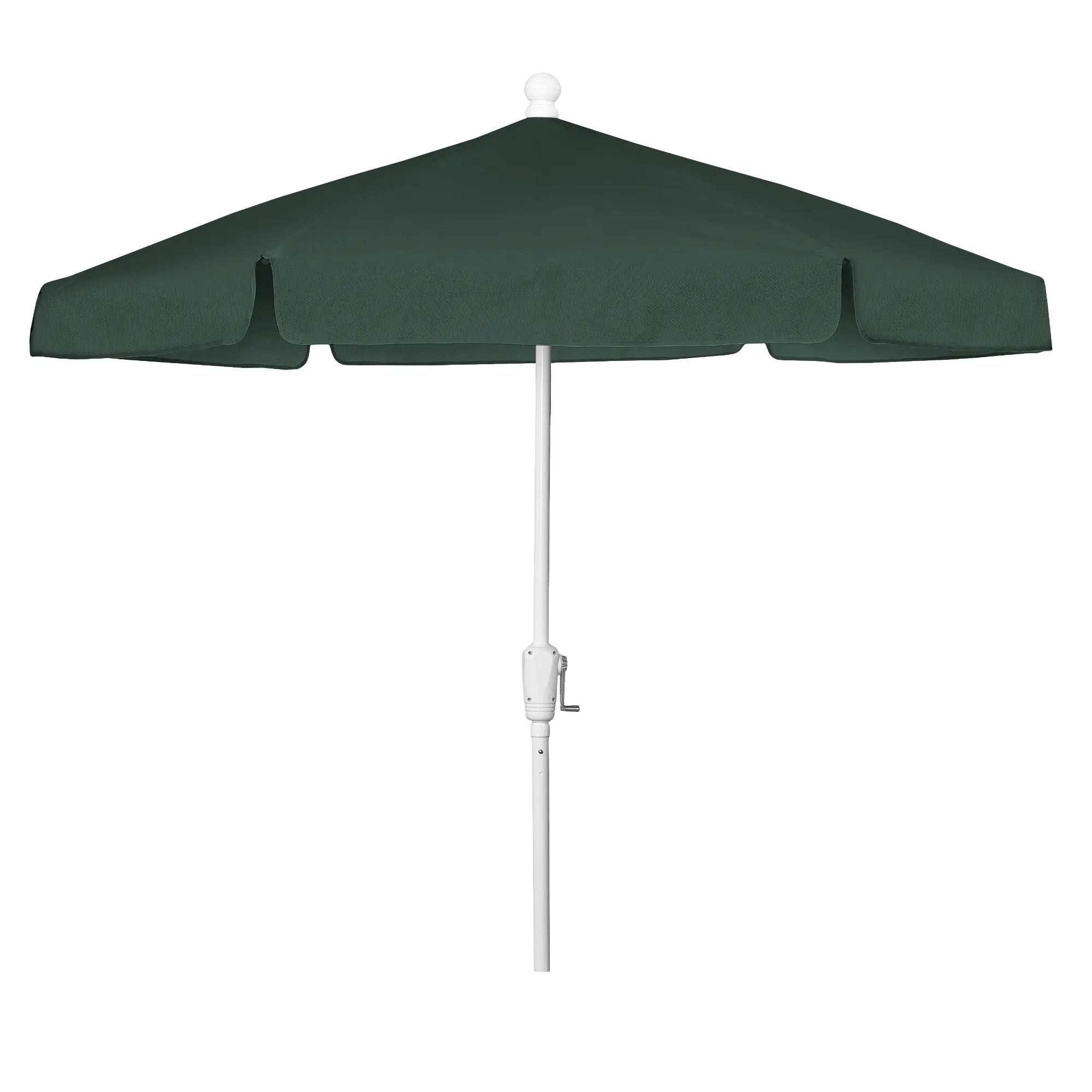 FiberBuilt 7.5' Hex Garden Umbrella – Crank Lift – Valance Canopy