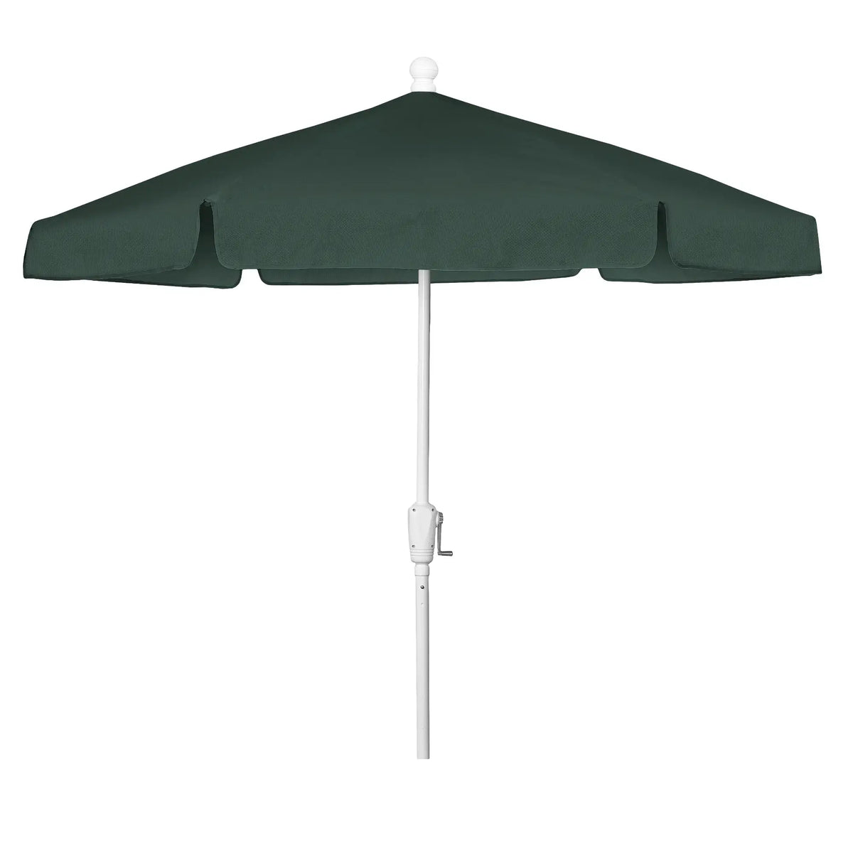 FiberBuilt 7.5' Hex Garden Umbrella – Crank Lift – Valance Canopy FiberBuilt