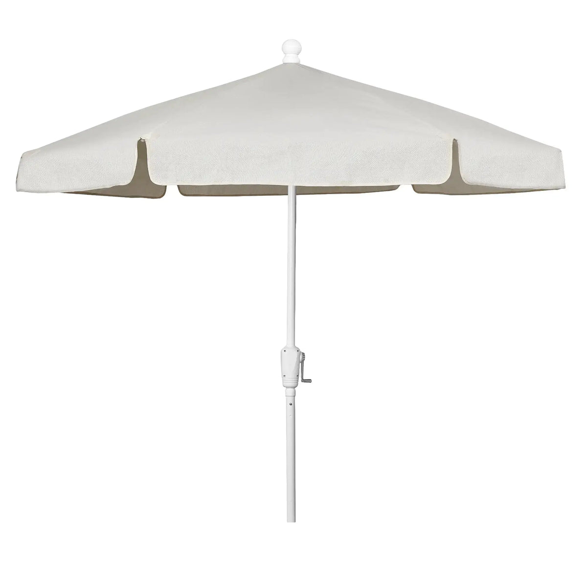 FiberBuilt 7.5' Hex Garden Umbrella – Crank Lift – Valance Canopy FiberBuilt